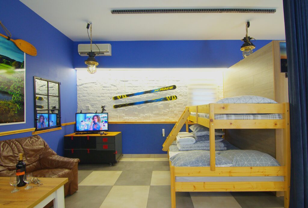 bunk bed with TV